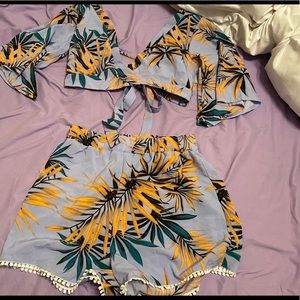 Two Piece Top and shorts set